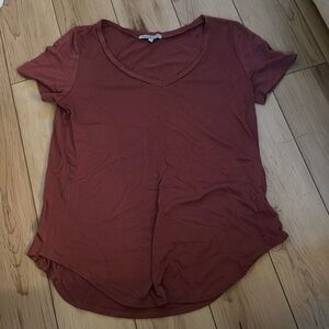 Rust red short sleeve shirt